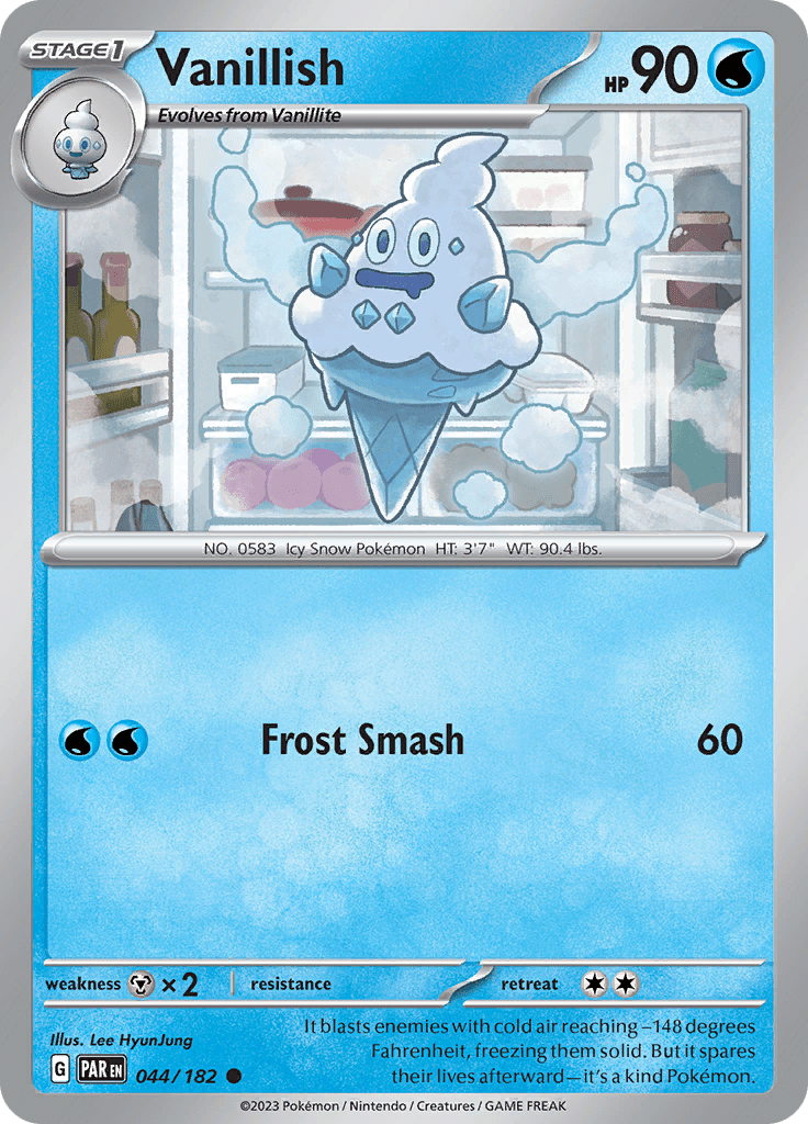 Vanillish (044/182) [Scarlet & Violet: Paradox Rift] Pokemon Single Pokémon  | Multizone: Comics And Games