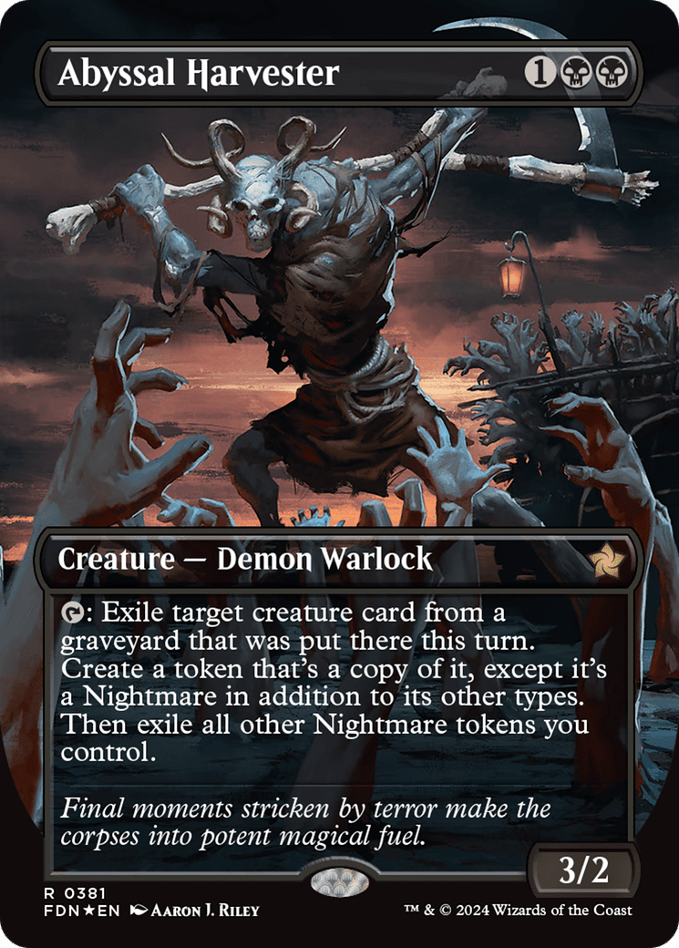 Abyssal Harvester (Borderless) (Mana Foil) [Foundations] MTG Single Magic: The Gathering  | Multizone: Comics And Games