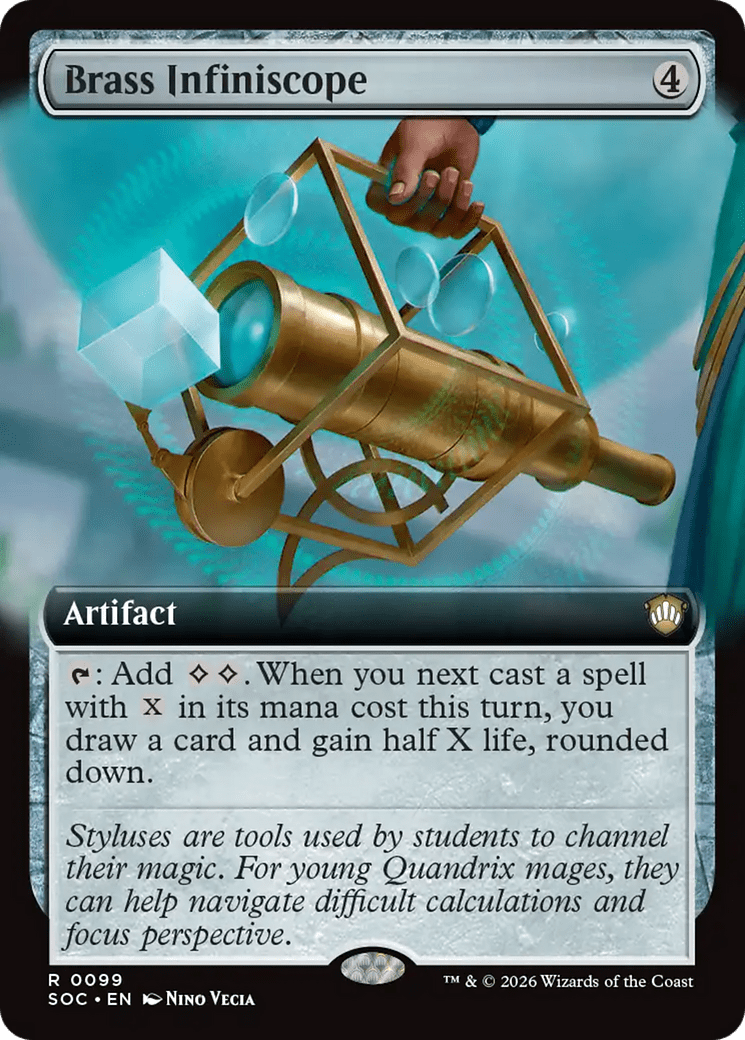 Brass Infiniscope (Extended Art) [Secrets of Strixhaven Commander] MTG Single Magic: The Gathering  | Multizone: Comics And Games
