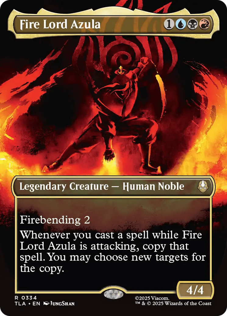 Fire Lord Azula (0334) (Borderless) [Avatar: The Last Airbender] MTG Single Magic: The Gathering  | Multizone: Comics And Games