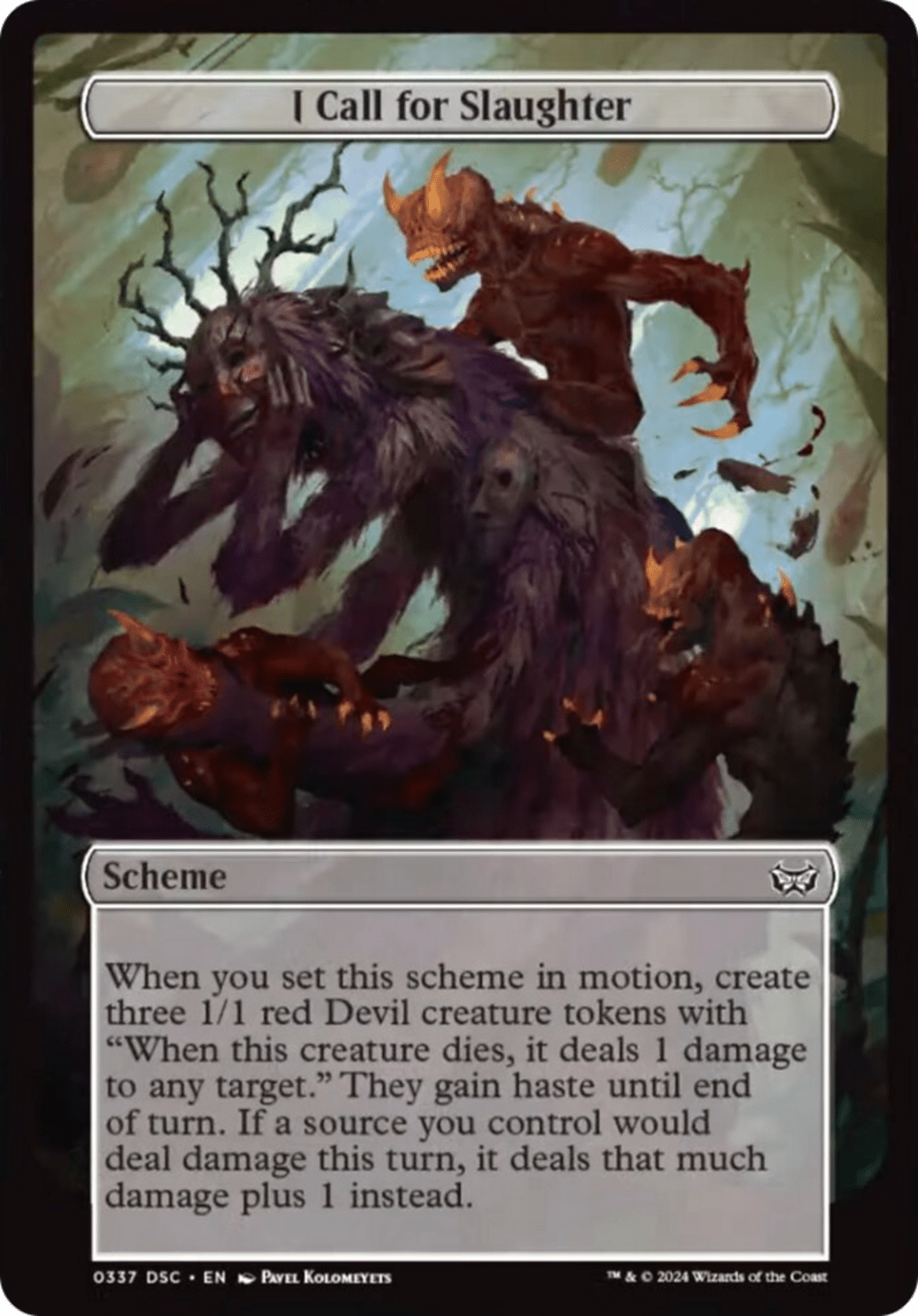 I Call for Slaughter (Full Art) [Duskmourn: Archenemy] MTG Single Magic: The Gathering  | Multizone: Comics And Games