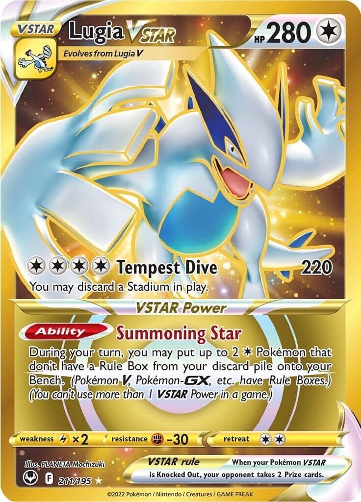 Lugia VSTAR (211/195) [Sword & Shield: Silver Tempest] Pokemon Single Pokémon  | Multizone: Comics And Games