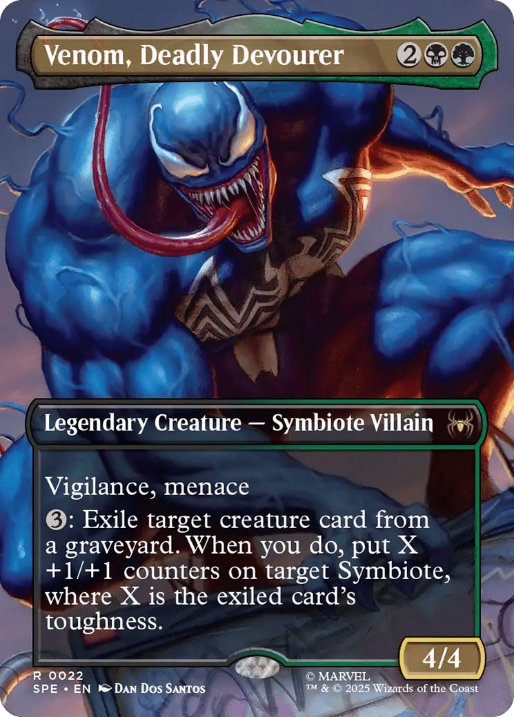 Venom, Deadly Devourer (Borderless) [Marvel's Spider-Man: Eternal-Legal] MTG Single Magic: The Gathering  | Multizone: Comics And Games
