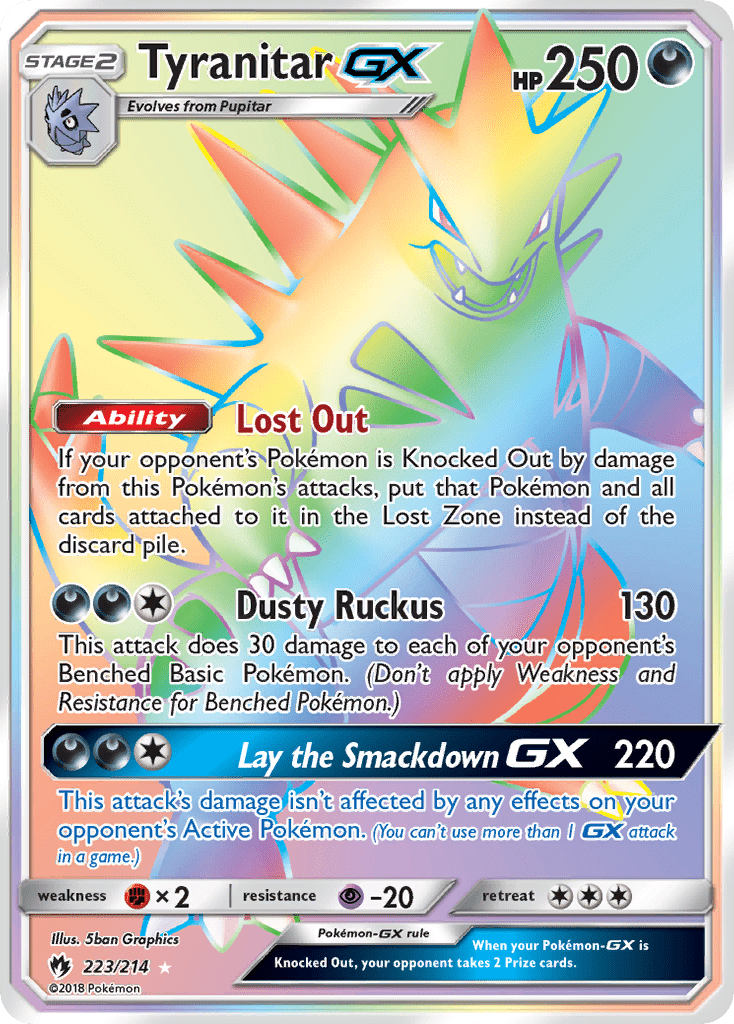 Tyranitar GX (223/214) [Sun & Moon: Lost Thunder] Pokemon Single Pokémon  | Multizone: Comics And Games