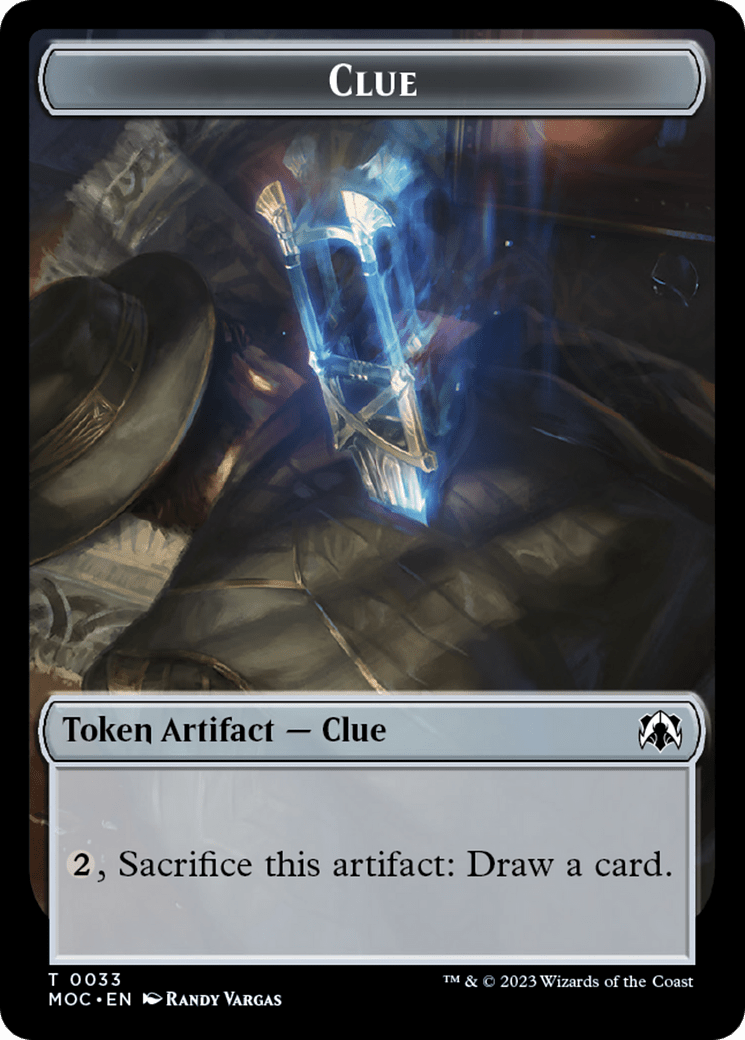 Golem // Clue Double-Sided Token [March of the Machine Commander Tokens] MTG Single Magic: The Gathering  | Multizone: Comics And Games