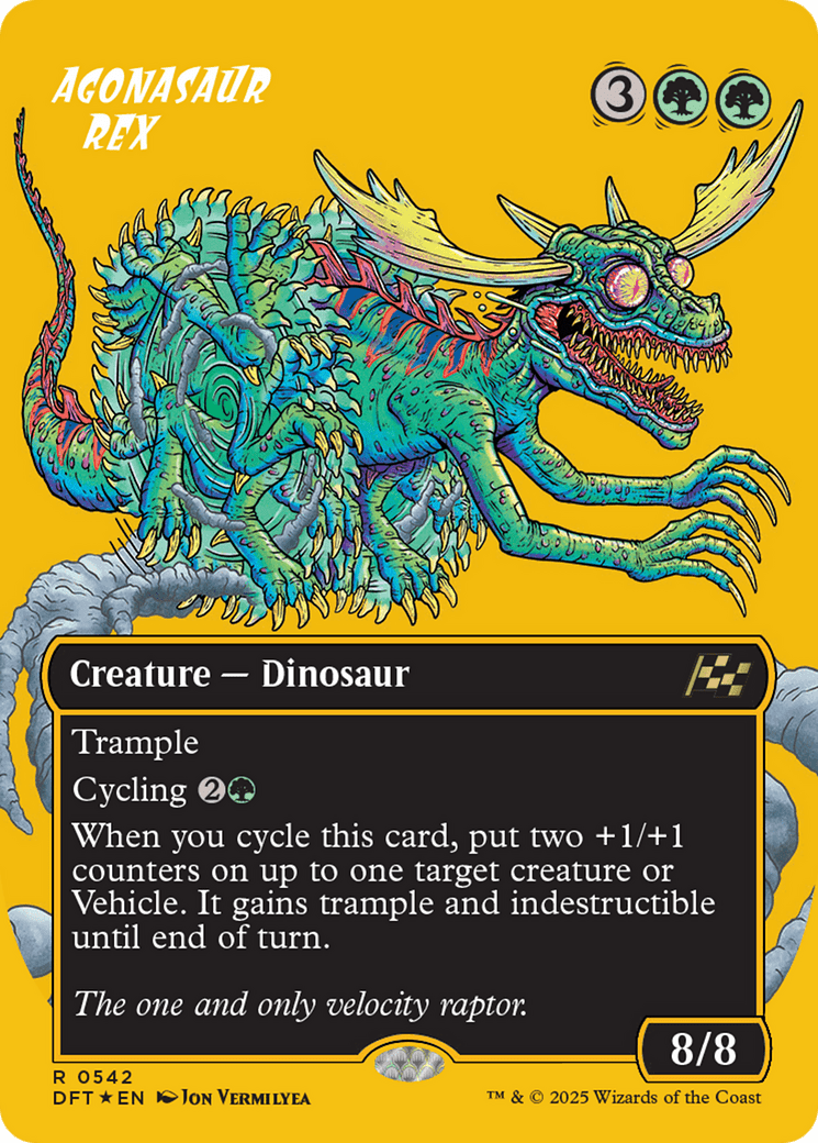 Agonasaur Rex (Borderless) (First-Place Foil) [Aetherdrift] MTG Single Magic: The Gathering  | Multizone: Comics And Games