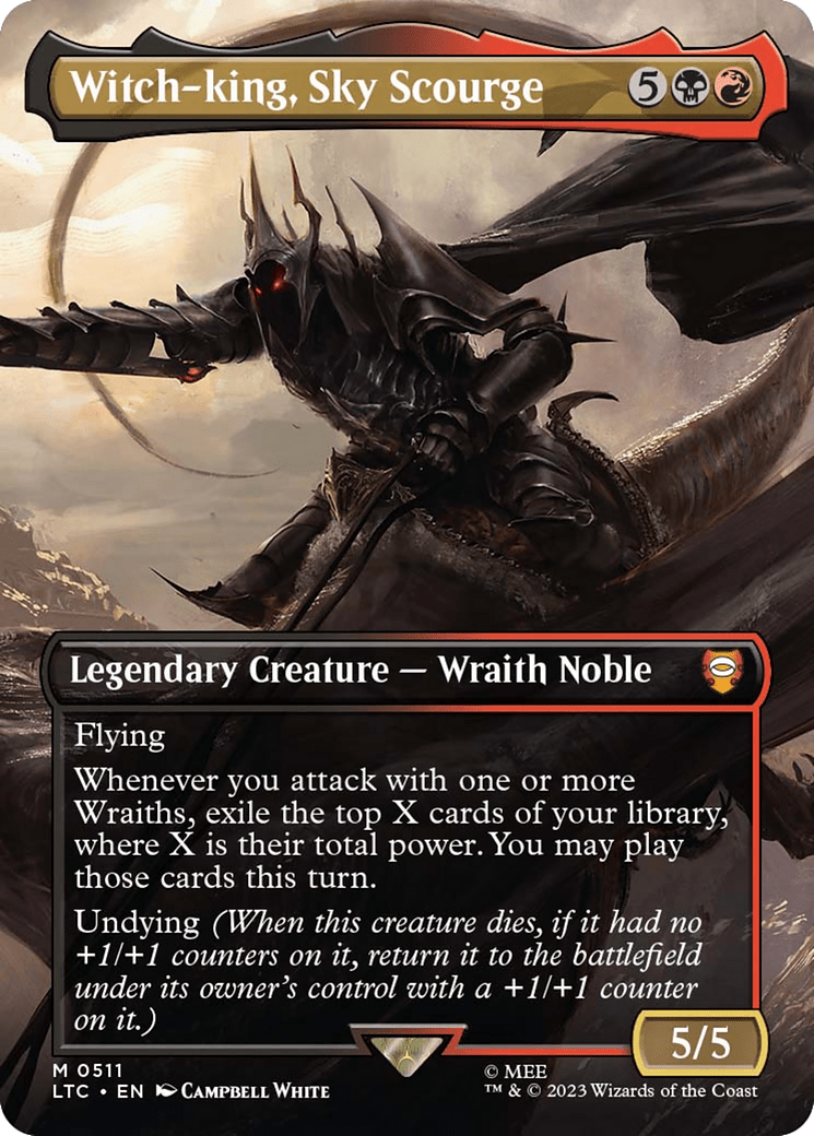 Witch-king, Sky Scourge (Borderless) [The Lord of the Rings: Tales of Middle-Earth Commander] MTG Single Magic: The Gathering  | Multizone: Comics And Games