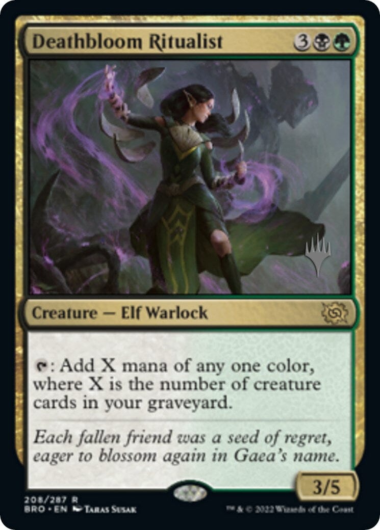 Deathbloom Ritualist (Promo Pack) [The Brothers' War Promos] MTG Single Magic: The Gathering  | Multizone: Comics And Games