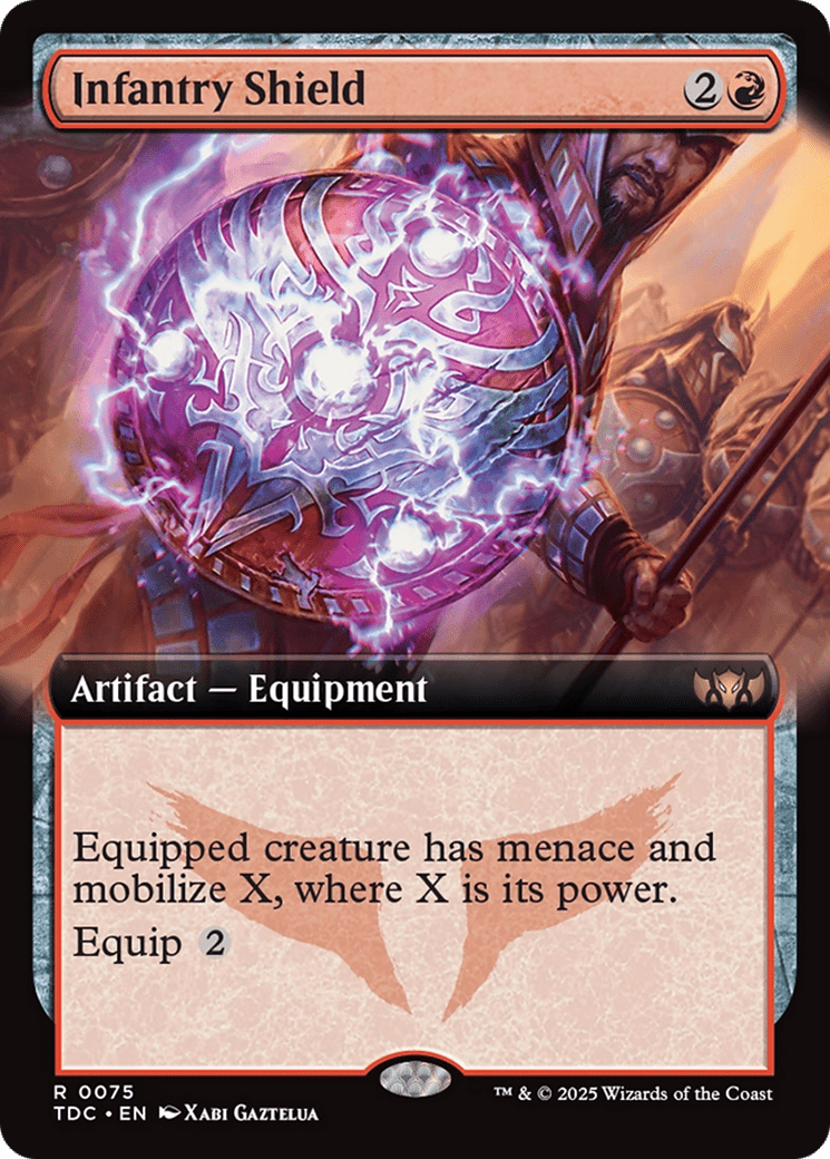 Infantry Shield (Extended Art) [Tarkir: Dragonstorm Commander] MTG Single Magic: The Gathering  | Multizone: Comics And Games
