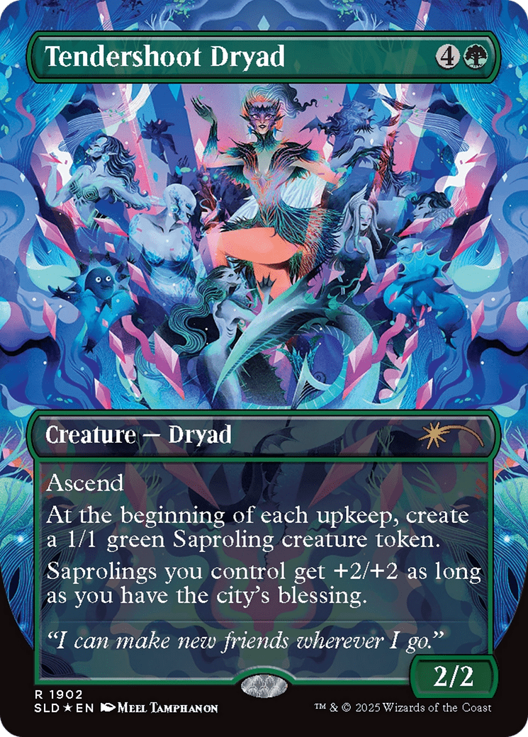 Tendershoot Dryad (Double Rainbow Foil) [Secret Lair Drop Series] MTG Single Magic: The Gathering  | Multizone: Comics And Games