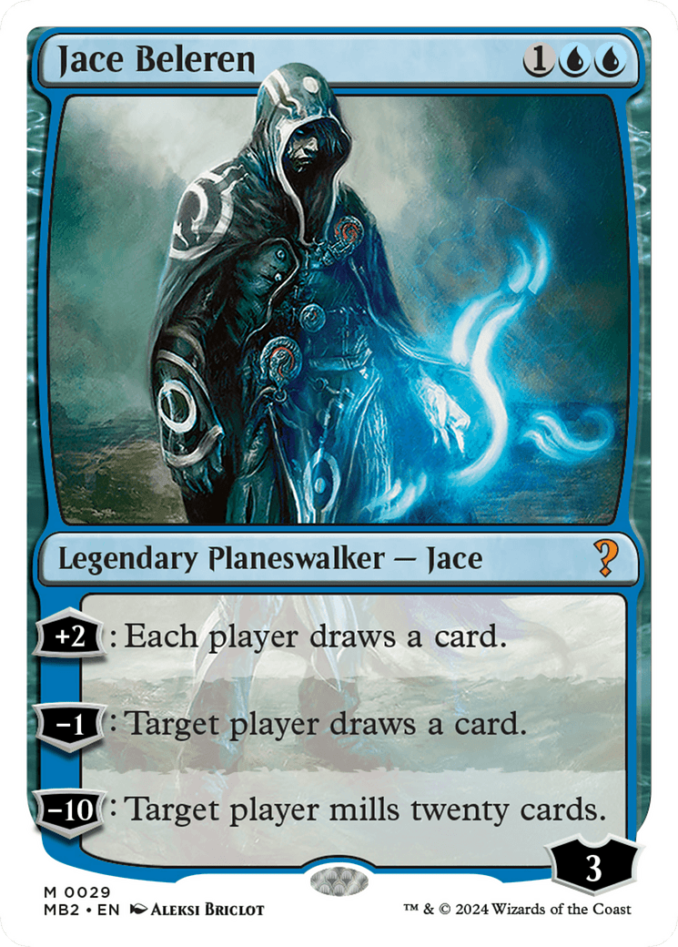 Jace Beleren (White Border) [Mystery Booster 2] MTG Single Magic: The Gathering  | Multizone: Comics And Games