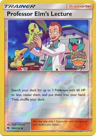 Professor Elm's Lecture (188/214) (Regional Championship Promo) [Sun & Moon: Lost Thunder] Pokemon Single Pokémon  | Multizone: Comics And Games