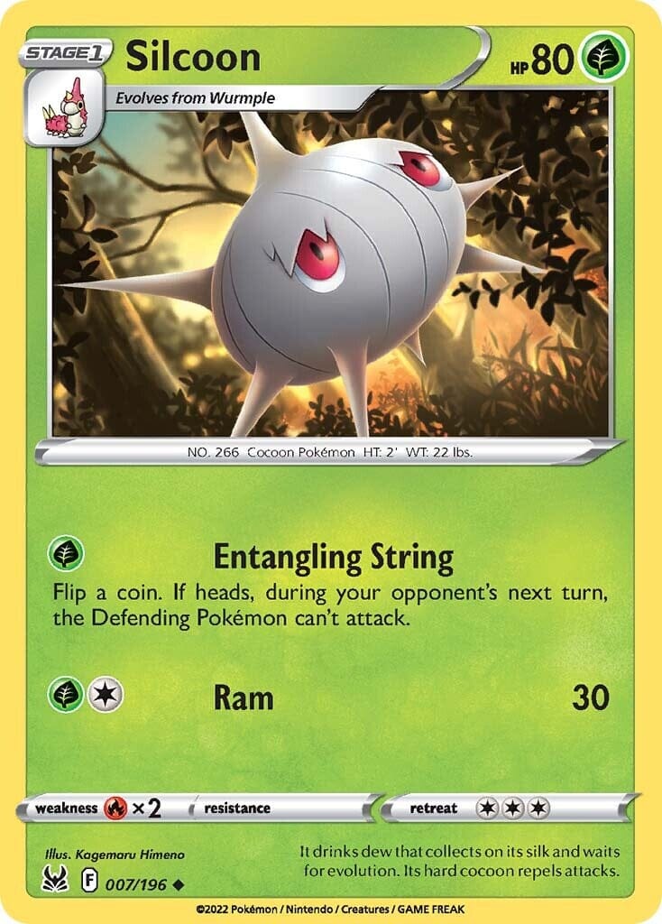 Silcoon (007/196) [Sword & Shield: Lost Origin] Pokemon Single Pokémon  | Multizone: Comics And Games