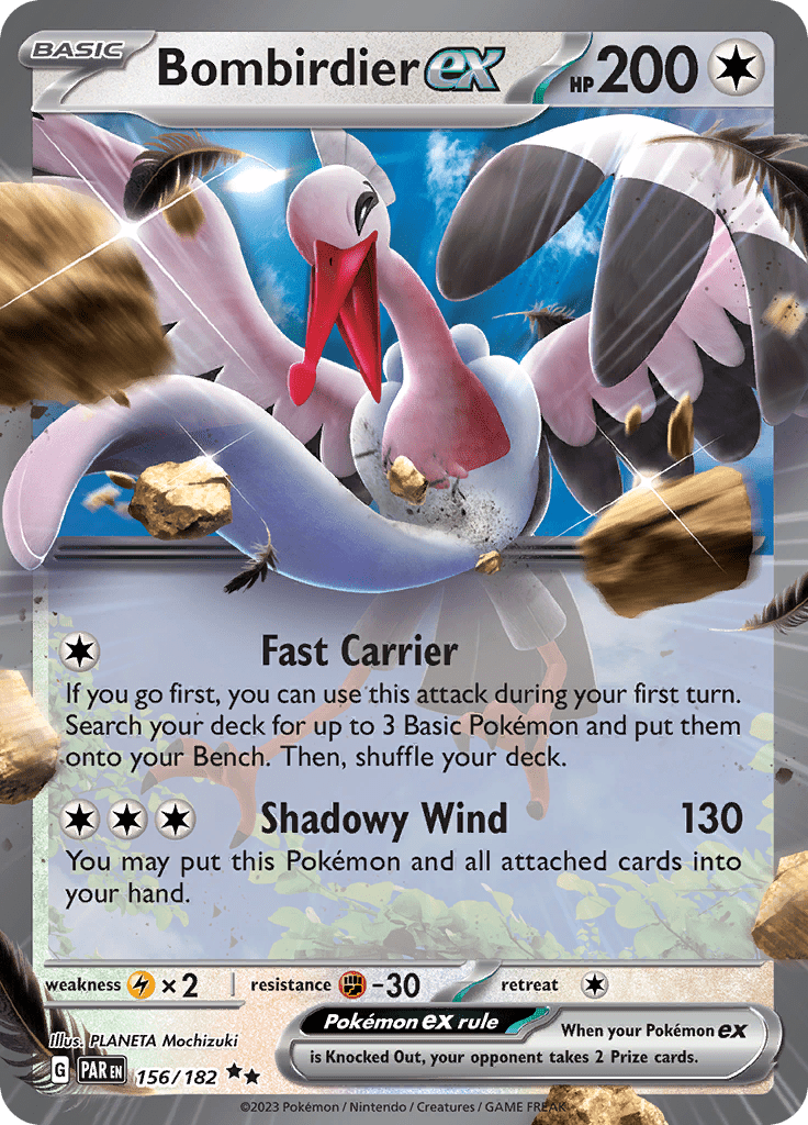 Bombirdier ex (156/182) [Scarlet & Violet: Paradox Rift] Pokemon Single Pokémon  | Multizone: Comics And Games