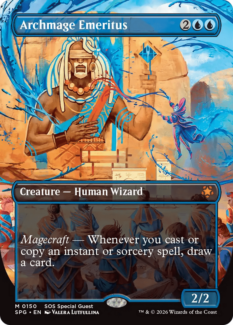 Archmage Emeritus (Borderless) [Secrets of Strixhaven Special Guests] MTG Single Magic: The Gathering  | Multizone: Comics And Games
