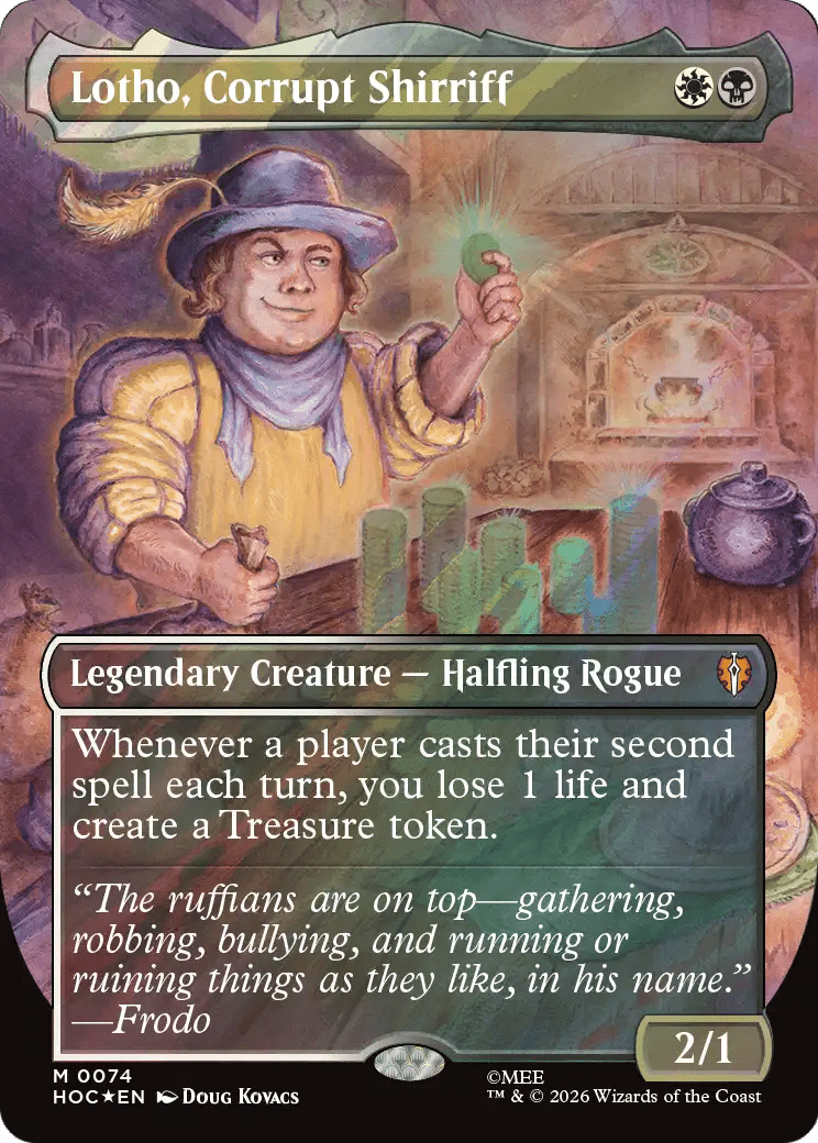 Lotho, Corrupt Shirriff (Borderless) (Surge Foil) [The Hobbit: Eternal-Legal] | Multizone: Comics And Games