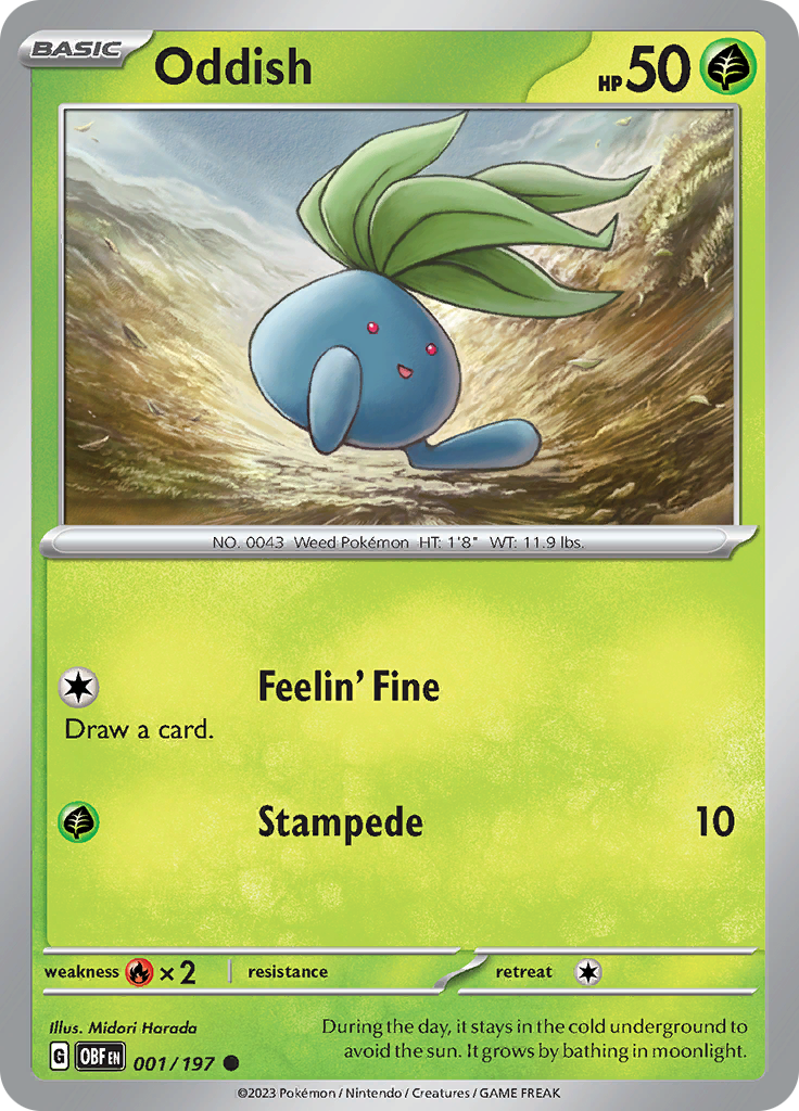 Oddish (001/197) [Scarlet & Violet: Obsidian Flames] | Multizone: Comics And Games