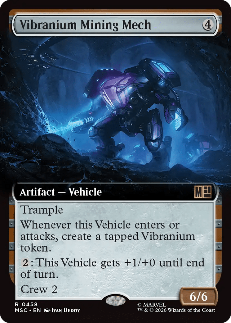 Vibranium Mining Mech (Extended Art) [Marvel Super Heroes Commander] MTG Single Magic: The Gathering  | Multizone: Comics And Games