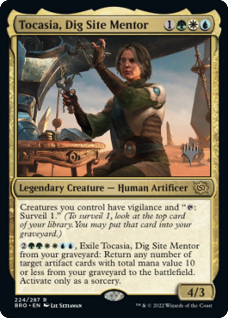 Tocasia, Dig Site Mentor (Promo Pack) [The Brothers' War Promos] MTG Single Magic: The Gathering  | Multizone: Comics And Games