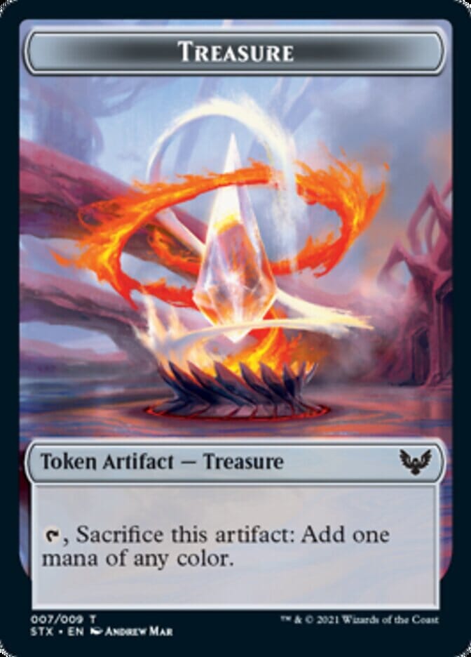 Fractal // Treasure Double-Sided Token [Strixhaven: School of Mages Tokens] MTG Single Magic: The Gathering  | Multizone: Comics And Games