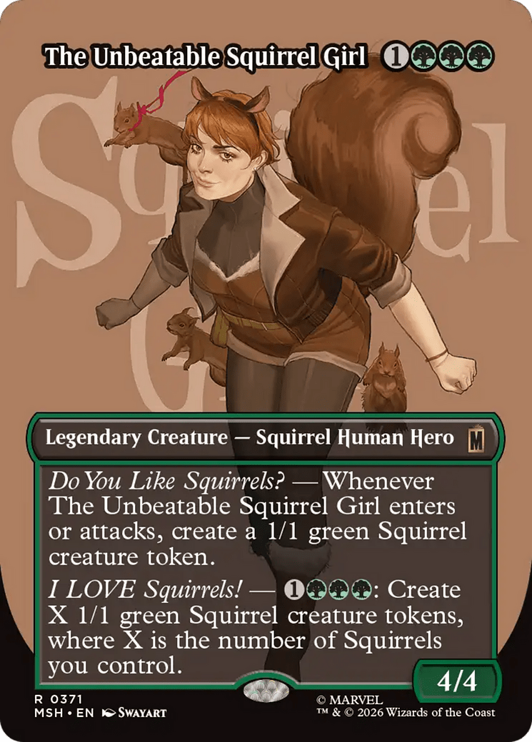 The Unbeatable Squirrel Girl (Borderless) [Marvel Super Heroes] MTG Single Magic: The Gathering  | Multizone: Comics And Games
