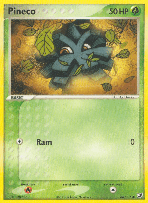 Pineco (66/115) [EX: Unseen Forces] Pokemon Single Pokémon  | Multizone: Comics And Games