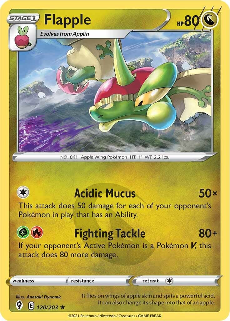 Flapple (120/203) [Sword & Shield: Evolving Skies] Pokemon Single Pokémon  | Multizone: Comics And Games