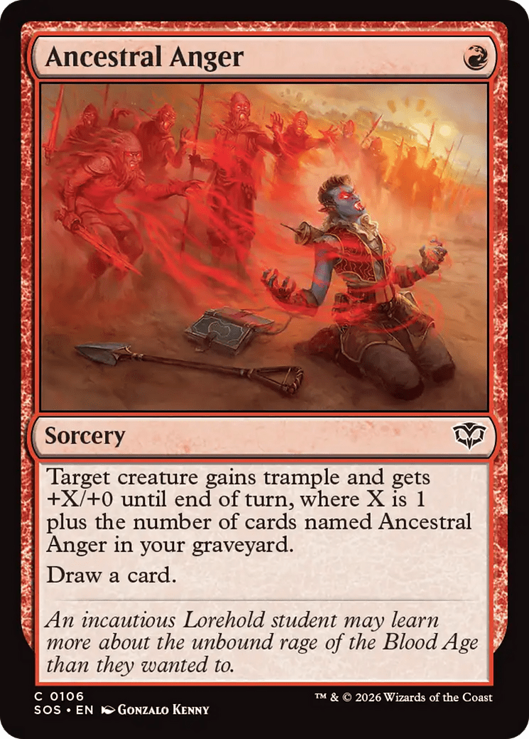 Ancestral Anger [Secrets of Strixhaven] MTG Single Magic: The Gathering  | Multizone: Comics And Games