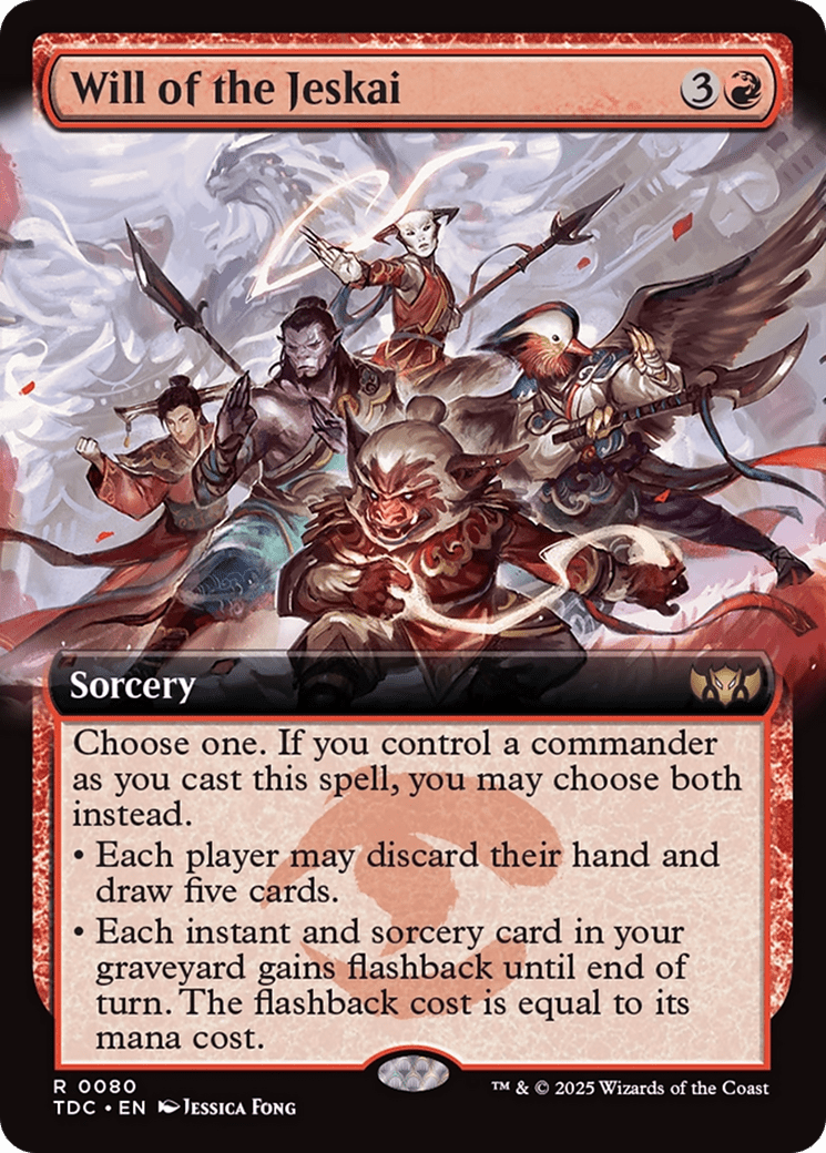 Will of the Jeskai (Extended Art) [Tarkir: Dragonstorm Commander] MTG Single Magic: The Gathering  | Multizone: Comics And Games