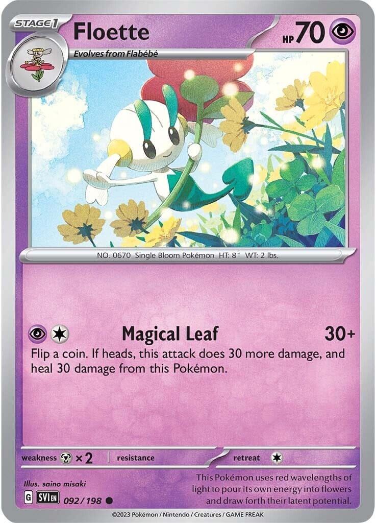 Floette (092/198) [Scarlet & Violet: Base Set] Pokemon Single Pokémon  | Multizone: Comics And Games
