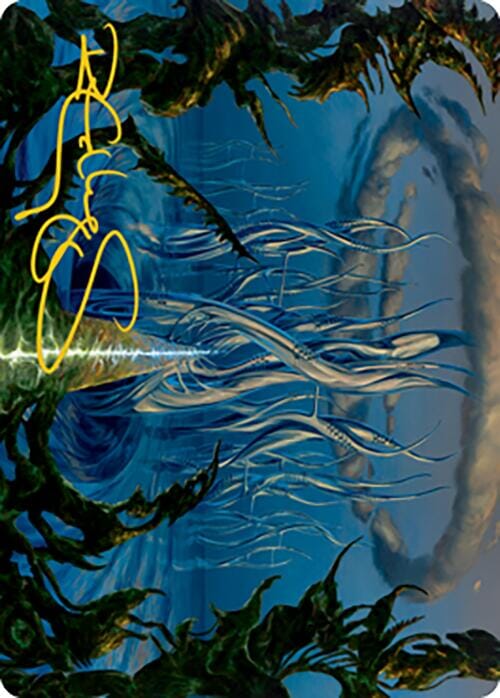 Tanglepool Bridge Art Card (Gold-Stamped Signature) [Modern Horizons 2 Art Series] MTG Single Magic: The Gathering  | Multizone: Comics And Games