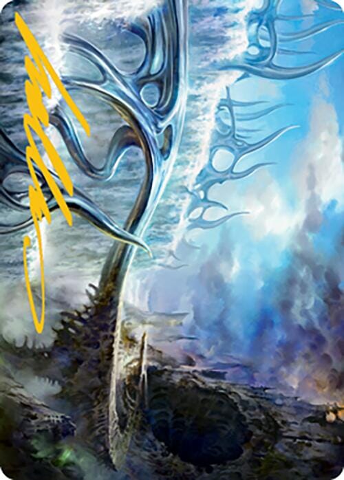 Mistvault Bridge Art Card (Gold-Stamped Signature) [Modern Horizons 2 Art Series] MTG Single Magic: The Gathering  | Multizone: Comics And Games