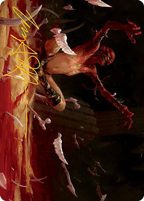 Bone Shards Art Card (Gold-Stamped Signature) [Modern Horizons 2 Art Series] MTG Single Magic: The Gathering  | Multizone: Comics And Games