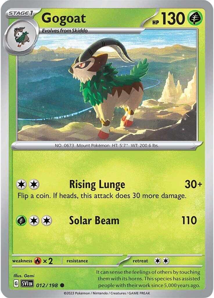 Gogoat (012/198) [Scarlet & Violet: Base Set] Pokemon Single Pokémon  | Multizone: Comics And Games