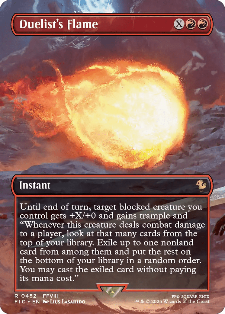 Duelist's Flame (Borderless) [FINAL FANTASY Commander] MTG Single Magic: The Gathering  | Multizone: Comics And Games
