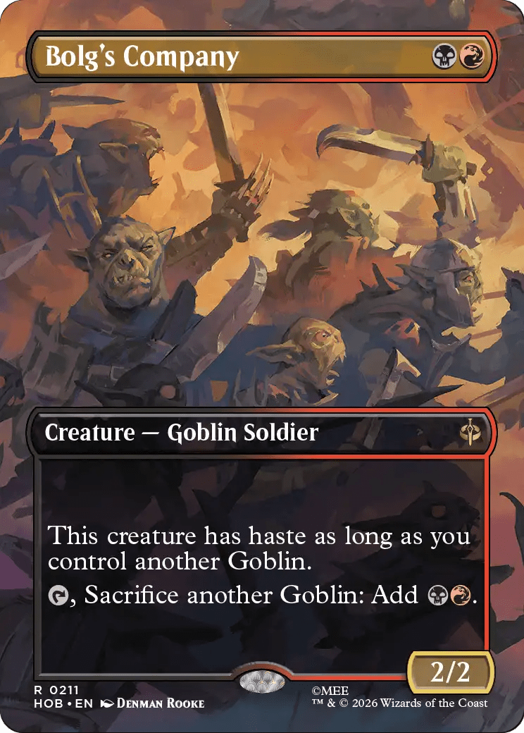 Bolg's Company (Borderless) [The Hobbit] MTG Single Magic: The Gathering  | Multizone: Comics And Games