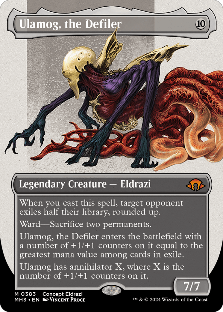 Ulamog, the Defiler (Borderless) (Serialized) [Modern Horizons 3] MTG Single Magic: The Gathering  | Multizone: Comics And Games