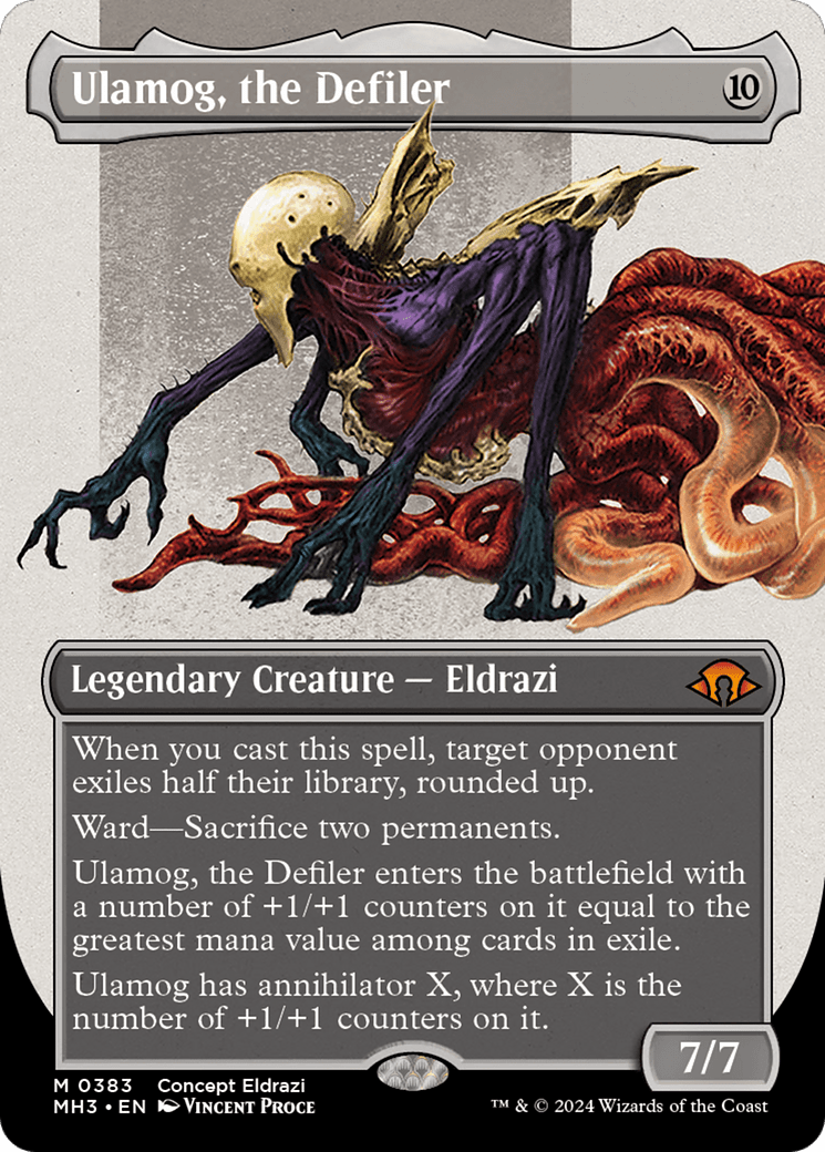 Ulamog, the Defiler (Borderless) [Modern Horizons 3] MTG Single Magic: The Gathering  | Multizone: Comics And Games