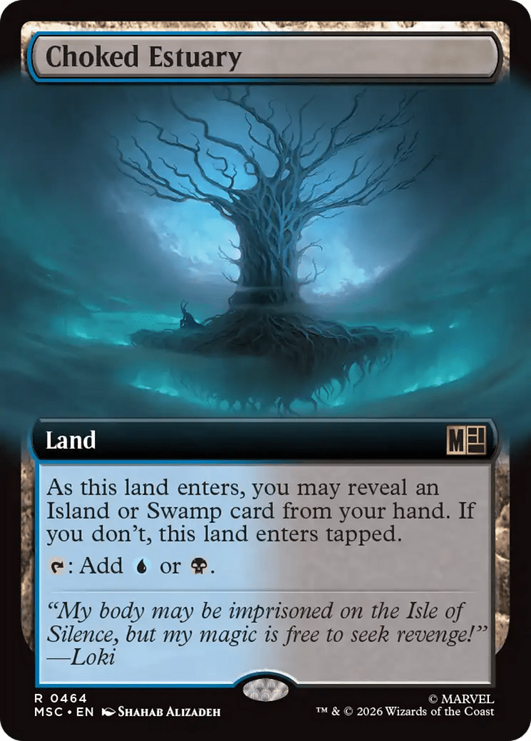 Choked Estuary (Extended Art) [Marvel Super Heroes Commander] MTG Single Magic: The Gathering  | Multizone: Comics And Games