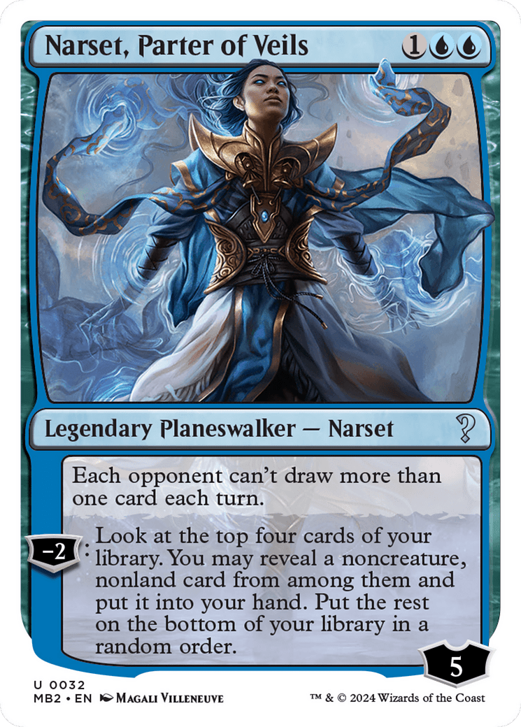 Narset, Parter of Veils (White Border) [Mystery Booster 2] MTG Single Magic: The Gathering  | Multizone: Comics And Games