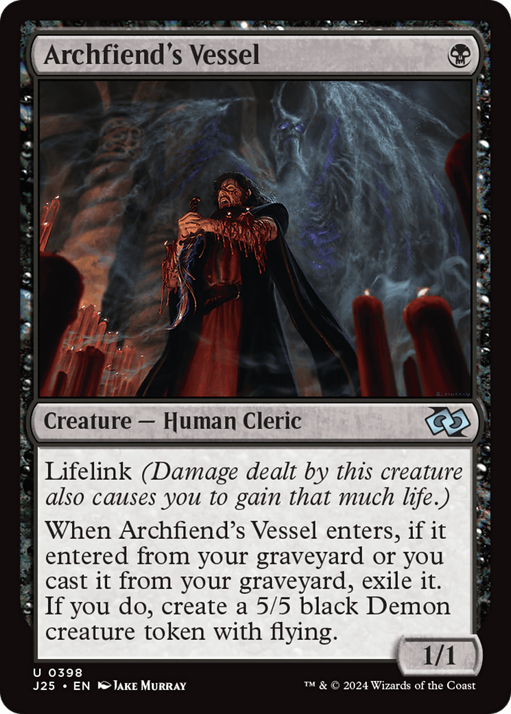 Archfiend's Vessel [Foundations Jumpstart] MTG Single Magic: The Gathering  | Multizone: Comics And Games