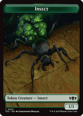 Insect (0022) // Plant Double-Sided Token [Tarkir: Dragonstorm Commander Tokens] MTG Single Magic: The Gathering  | Multizone: Comics And Games