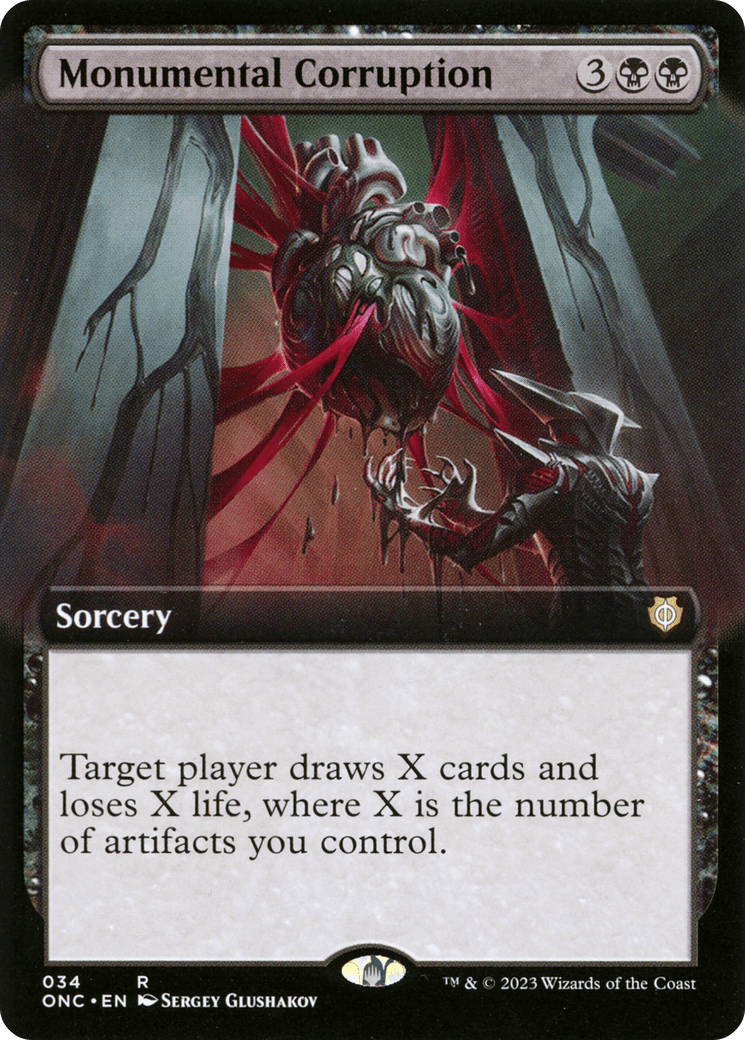 Monumental Corruption (Extended Art) [Phyrexia: All Will Be One Commander] MTG Single Magic: The Gathering  | Multizone: Comics And Games