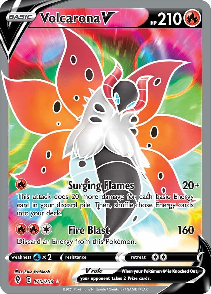 Volcarona V (170/203) [Sword & Shield: Evolving Skies] Pokemon Single Pokémon  | Multizone: Comics And Games