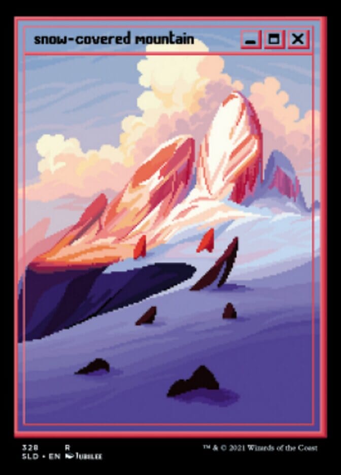 Snow-Covered Mountain (Foil Etched) [Secret Lair Drop Series] MTG Single Magic: The Gathering  | Multizone: Comics And Games