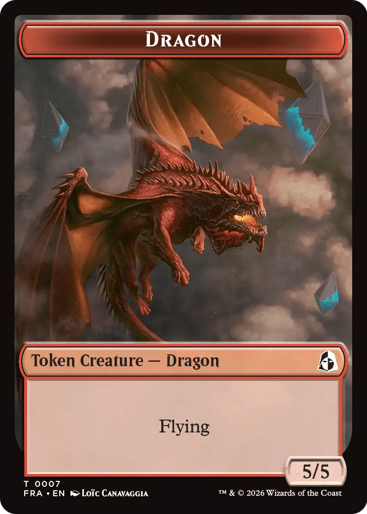 Dragon // Lotus Double-Sided Token [Reality Fracture Tokens] MTG Single Magic: The Gathering  | Multizone: Comics And Games