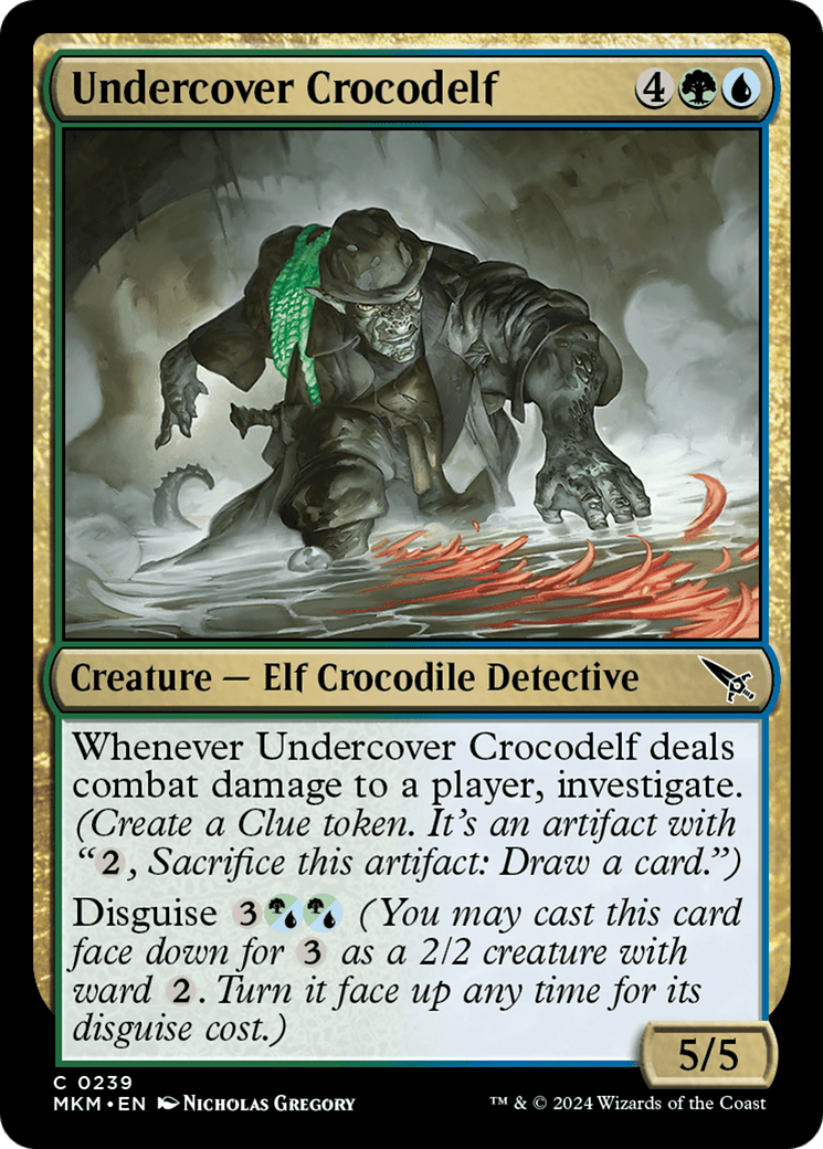 Undercover Crocodelf (Green) [Murders at Karlov Manor] MTG Single Magic: The Gathering  | Multizone: Comics And Games