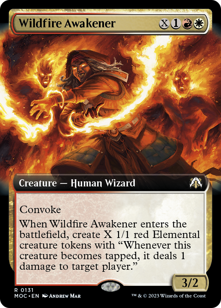 Wildfire Awakener (Extended Art) [March of the Machine Commander] | Multizone: Comics And Games