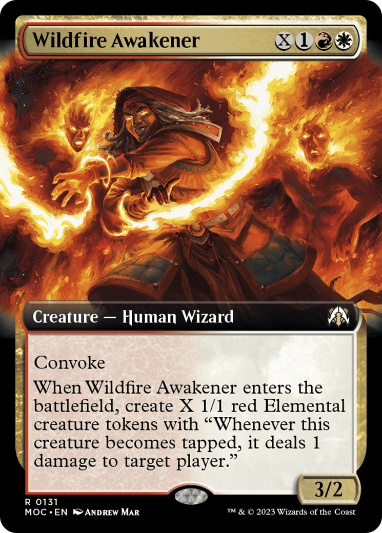 Wildfire Awakener (Extended Art) [March of the Machine Commander] MTG Single Magic: The Gathering  | Multizone: Comics And Games