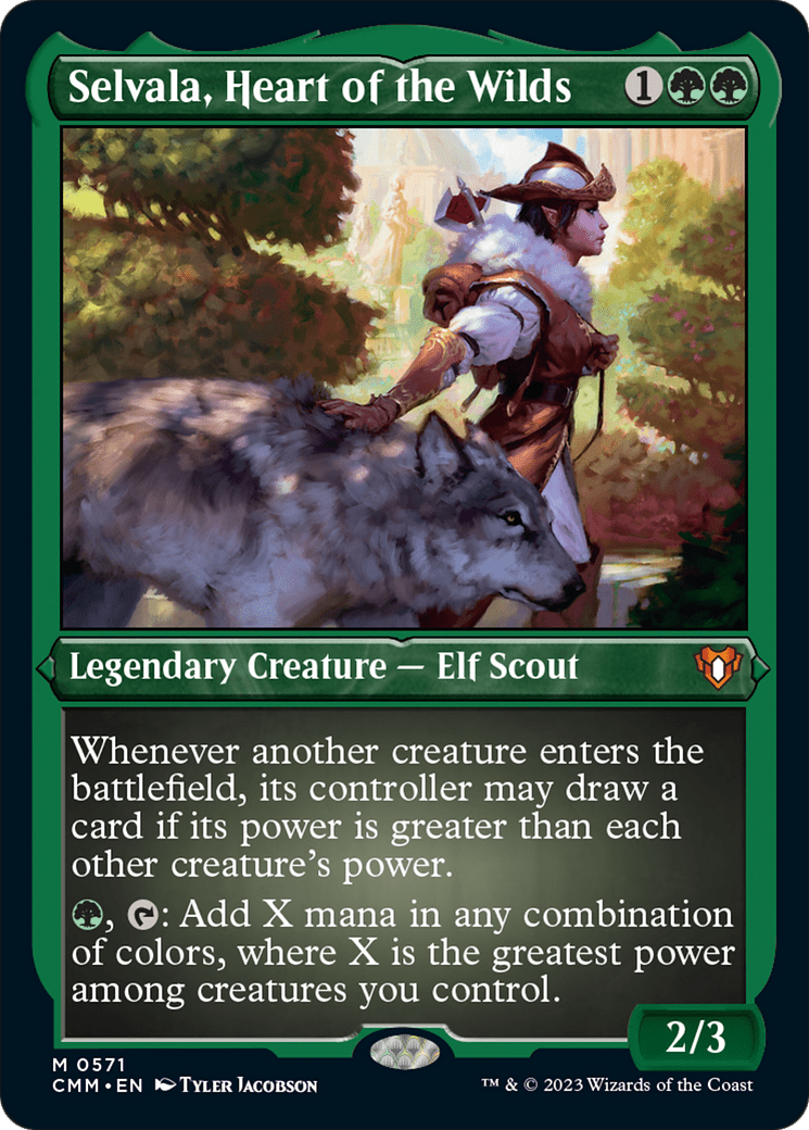 Selvala, Heart of the Wilds (Foil Etched) [Commander Masters] MTG Single Magic: The Gathering  | Multizone: Comics And Games